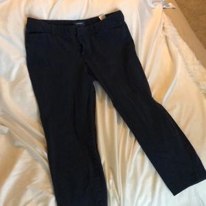 Navy mid rise pixie pants